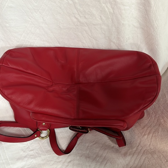 NEW RED Coach Campbell Belle Leather Carryall - NWT - Picture 10 of 12